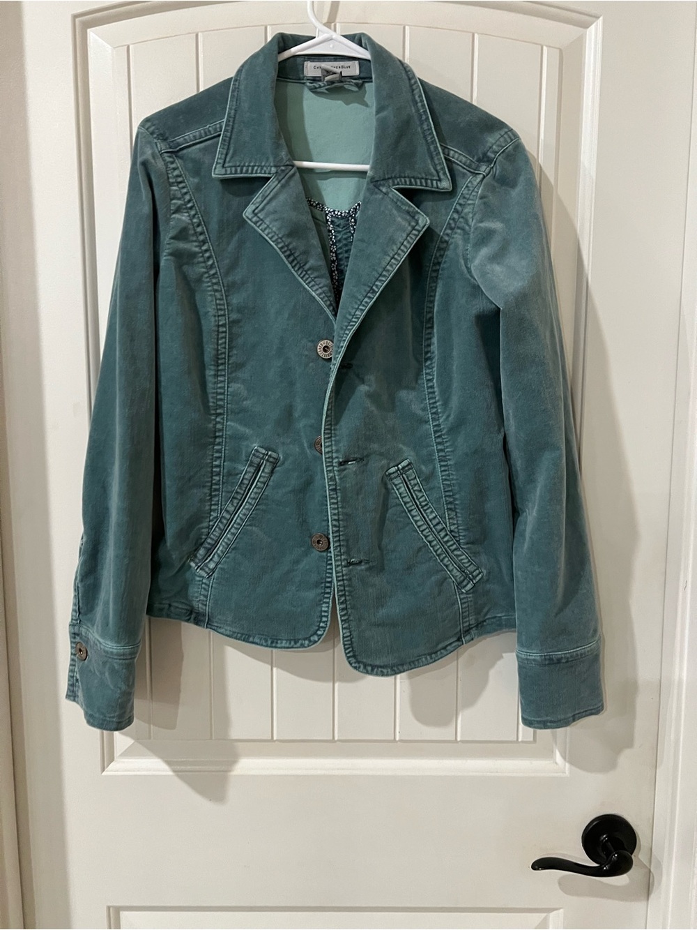 Christopher Blue Velveteen Jacket